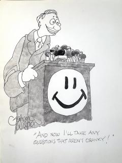 Gahan Wilson The Happy Face Political Party Logo Gahan Wilson Original Artwork - 4613796
