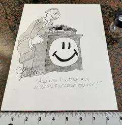 Gahan Wilson The Happy Face Political Party Logo Gahan Wilson Original Artwork - 4613799