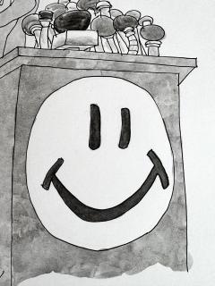 Gahan Wilson The Happy Face Political Party Logo Gahan Wilson Original Artwork - 4613801