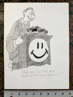 Gahan Wilson The Happy Face Political Party Logo Gahan Wilson Original Artwork - 4613807