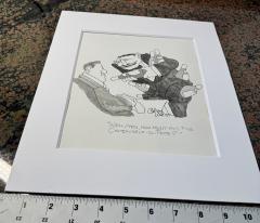 Gahan Wilson Wine Connoisseur Original Artwork by Legendary Cartoonist  - 4604229