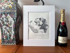 Gahan Wilson Wine Connoisseur Original Artwork by Legendary Cartoonist  - 4604231