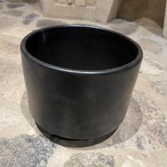Gainey Ceramics 1960s California Pottery Modern Matte Black Midcentury Architectural Planter Pot - 2726453