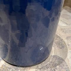 Gainey Ceramics 1960s GAINEY Pottery Cobalt BLUE AC 12 Architectural Planter Pot California - 2726439