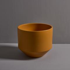 Gainey Ceramics 1970s Gainey Mustard Ceramic Planter - 4284085
