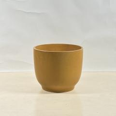 Gainey Ceramics Impeccable Mustard or Ochre Glazed Ceramic Planter by Gainey Ceramics - 4646497