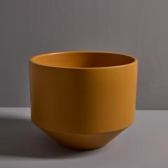 Gainey Ceramics Large 1970s Gainey Mustard Ceramic Planter Two Enlighten - 4284079