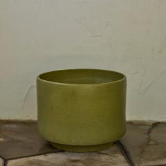 Gainey Ceramics Monumental 1960s Gainey Olive Green Speckle Glazed Ceramic Planter - 4219127