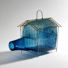 Gala Fern ndez Montero BLUE HOUSE CAGE glass object vase vessel - 897180