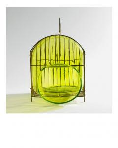 Gala Fern ndez Montero YELLOW HOUSE CAGE glass object vase vessel - 897327