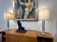 Galey Freres Pair of Art Deco Table Lamps in Galuchat by Galey Freres - 3027205