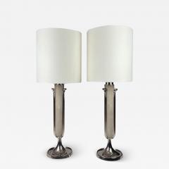 Galey Freres Pair of Art Deco Table Lamps in Galuchat by Galey Freres - 3034365