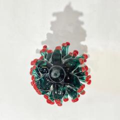 Galliano Ferro Contemporary Italian Modern Green Red Murano Glass Christmas Tree Sculpture - 2303855