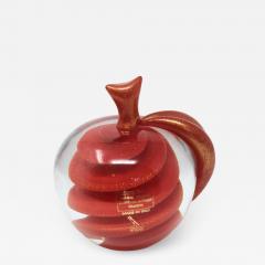 Gambaro Poggi Contemporary Murano Spiral Apple Paperweight - 2021047