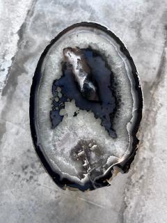 Gamboa Pangea Black Lace Agate Side Table - 4373958