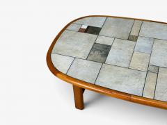 Gangso M bler Danish Modern Coffee Table Teak Mosaic Tile Denmark 1970s - 4816190