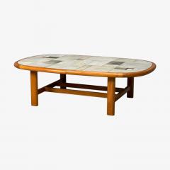 Gangso M bler Danish Modern Coffee Table Teak Mosaic Tile Denmark 1970s - 4824168
