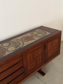 Gangso Mobler Poul H Poulsen for Gangs M bler Danish Rosewood Credenza with Ceramic Tile Top - 4709586