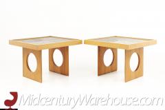 Gangso Mobler Style Mid Century Teak and Tile Side Tables A Pair - 2577448