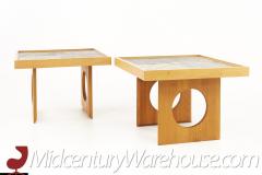 Gangso Mobler Style Mid Century Teak and Tile Side Tables A Pair - 2577449