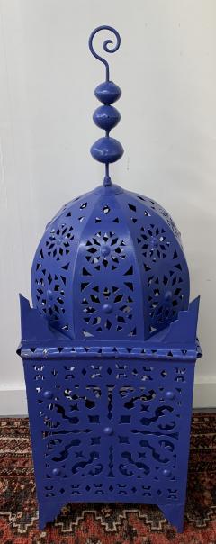 Garden Floor Lantern or Candleholder in Blue a Pair - 1597522