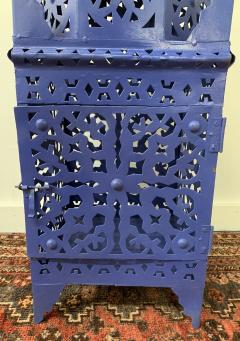 Garden Floor Lantern or Candleholder in Blue a Pair - 1597525