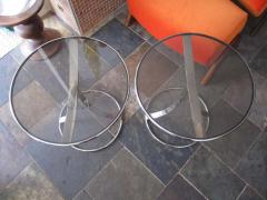 Gardner Leaver Stunning Pair of Gardner Leaver for Steelcase Stainless Side Tables - 1748060