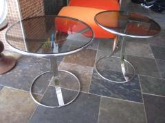 Gardner Leaver Stunning Pair of Gardner Leaver for Steelcase Stainless Side Tables - 1748069