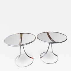 Gardner Leaver Stunning Pair of Gardner Leaver for Steelcase Stainless Side Tables - 1750251