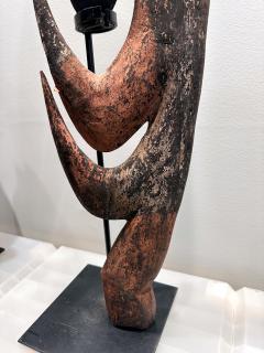 Garra Hook Sculpture on Display Stand Mid Sepik River Papua New Guinea - 3830847