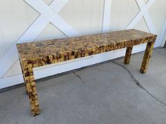 Garrison Rousseau Tiled Bone Parsons Console Table by Garrison Rousseau - 1822509