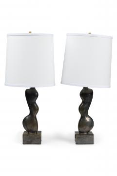 Gary DiPasquale Gary DiPasquale Contemporary Amorphic Form Ceramic Metallic Black and Bronze Gla - 4635211