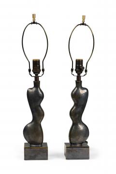 Gary DiPasquale Gary DiPasquale Contemporary Amorphic Form Ceramic Metallic Black and Bronze Gla - 4635212