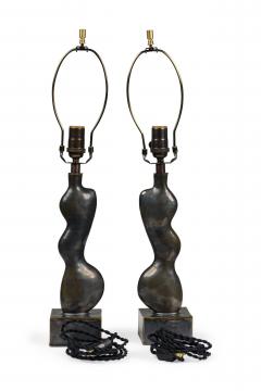 Gary DiPasquale Gary DiPasquale Contemporary Amorphic Form Ceramic Metallic Black and Bronze Gla - 4635214