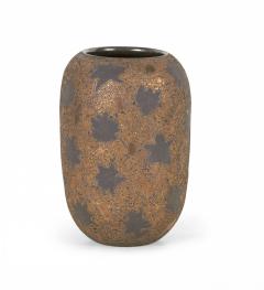 Gary DiPasquale Gary DiPasquale Contemporary Bronze Texture and Black Starburst Patterned Vase - 4669384