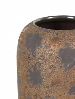 Gary DiPasquale Gary DiPasquale Contemporary Bronze Texture and Black Starburst Patterned Vase - 4669388