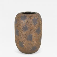 Gary DiPasquale Gary DiPasquale Contemporary Bronze Texture and Black Starburst Patterned Vase - 4709396