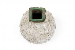 Gary DiPasquale Gary DiPasquale Contemporary Square Top Vase with Bulbous and Encrusted Texture - 4665354