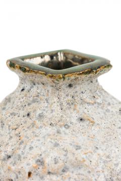 Gary DiPasquale Gary DiPasquale Contemporary Square Top Vase with Bulbous and Encrusted Texture - 4665357