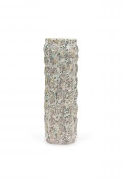 Gary DiPasquale Gary DiPasquale Contemporary Tall Knobbed Vase in Grey and White Textured Exteri - 4658188