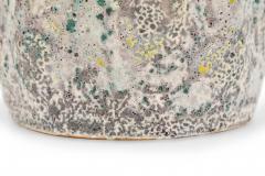 Gary DiPasquale Gary DiPasquale Contemporary Tall Knobbed Vase in Grey and White Textured Exteri - 4658192