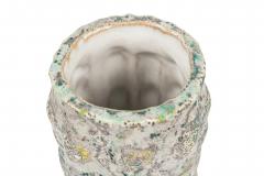 Gary DiPasquale Gary DiPasquale Contemporary Tall Knobbed Vase in Grey and White Textured Exteri - 4658193