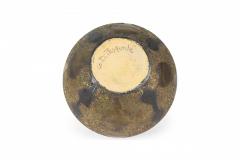 Gary DiPasquale Gary DiPasquale Contemporary Thrown Ceramic Black and Bronze Glazed Patterned Va - 4670827