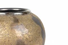 Gary DiPasquale Gary DiPasquale Contemporary Thrown Ceramic Black and Bronze Glazed Patterned Va - 4670829