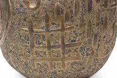 Gary DiPasquale Gary DiPasquale Contemporary Thrown Ceramic Graffiti Bronze Glazed Vessel - 4664369