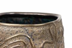 Gary DiPasquale Gary DiPasquale Contemporary Thrown Ceramic Graffiti Bronze Glazed Vessel - 4664370