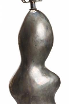 Gary DiPasquale Gary Dipasquale Amorphic Form Ceramic Metallic Black Glazed Table Lamp - 3171084