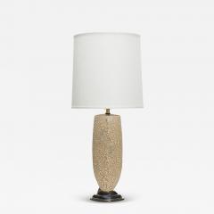 Gary DiPasquale Gary Dipasquale Contemporary Ceramic Envelope Form Bark Texture Table Lamp - 3179095