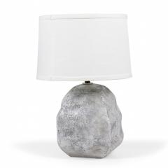 Gary DiPasquale Gary Dipasquale Contemporary Gray Textured Ceramic Bulbous Form Table Lamp - 3171008