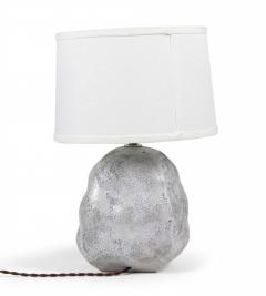 Gary DiPasquale Gary Dipasquale Contemporary Gray Textured Ceramic Bulbous Form Table Lamp - 3171009
